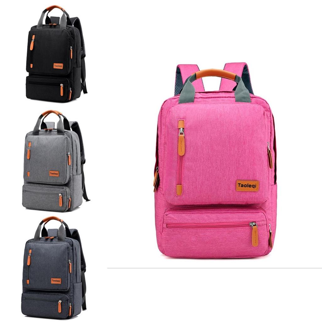 Versatile Large-capacity Canvas Schoolbag Perfect For Laptop And Daily Essentials