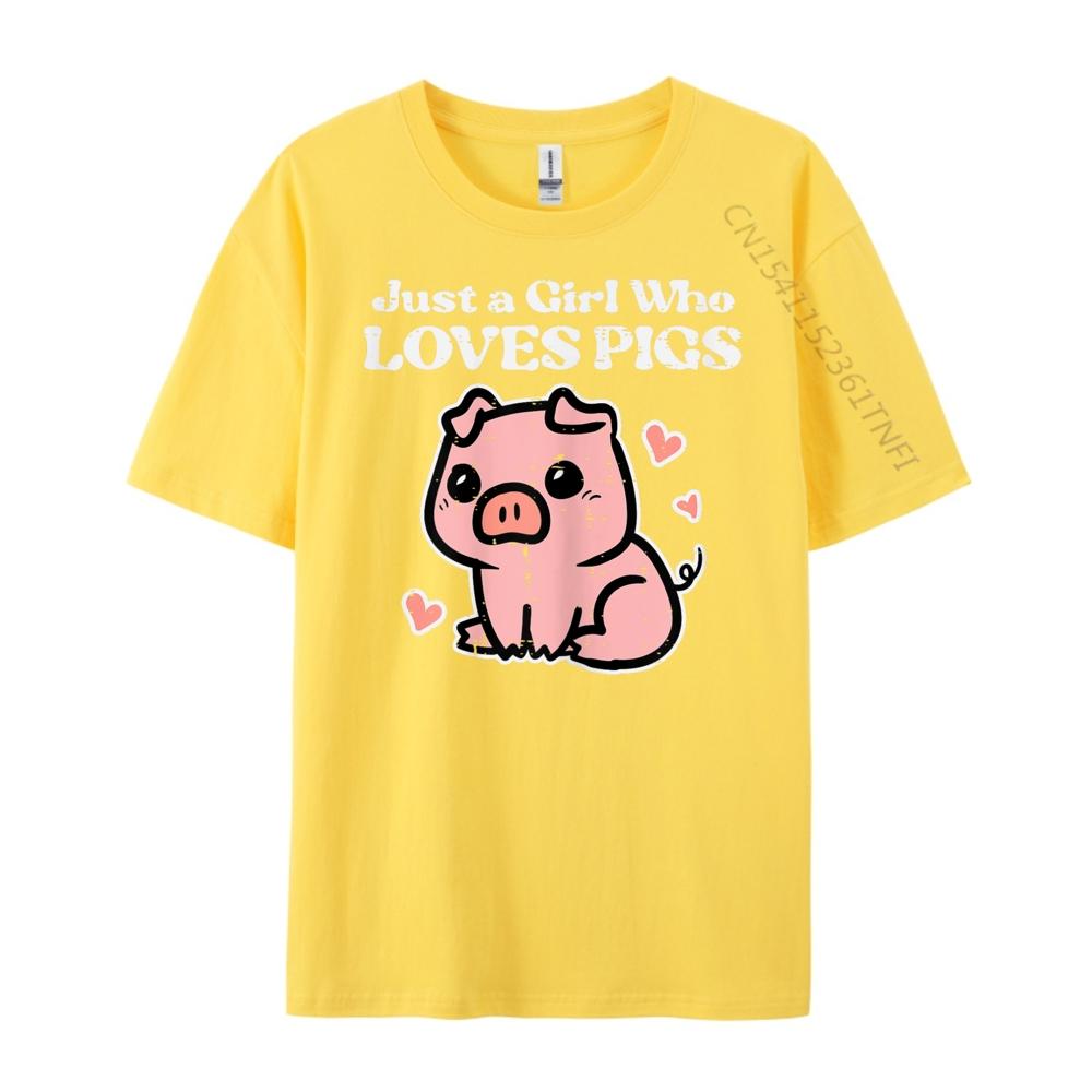 Just A Who Loves Pigs Cute Hog Swine Toddler Girls Street Wear T Shirt Funny Gifts Graphic Tee Shirt