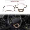 Steering Wheel Panel & Dashboard Cover Trim For Ford F150 2021-2023 Wood Grain