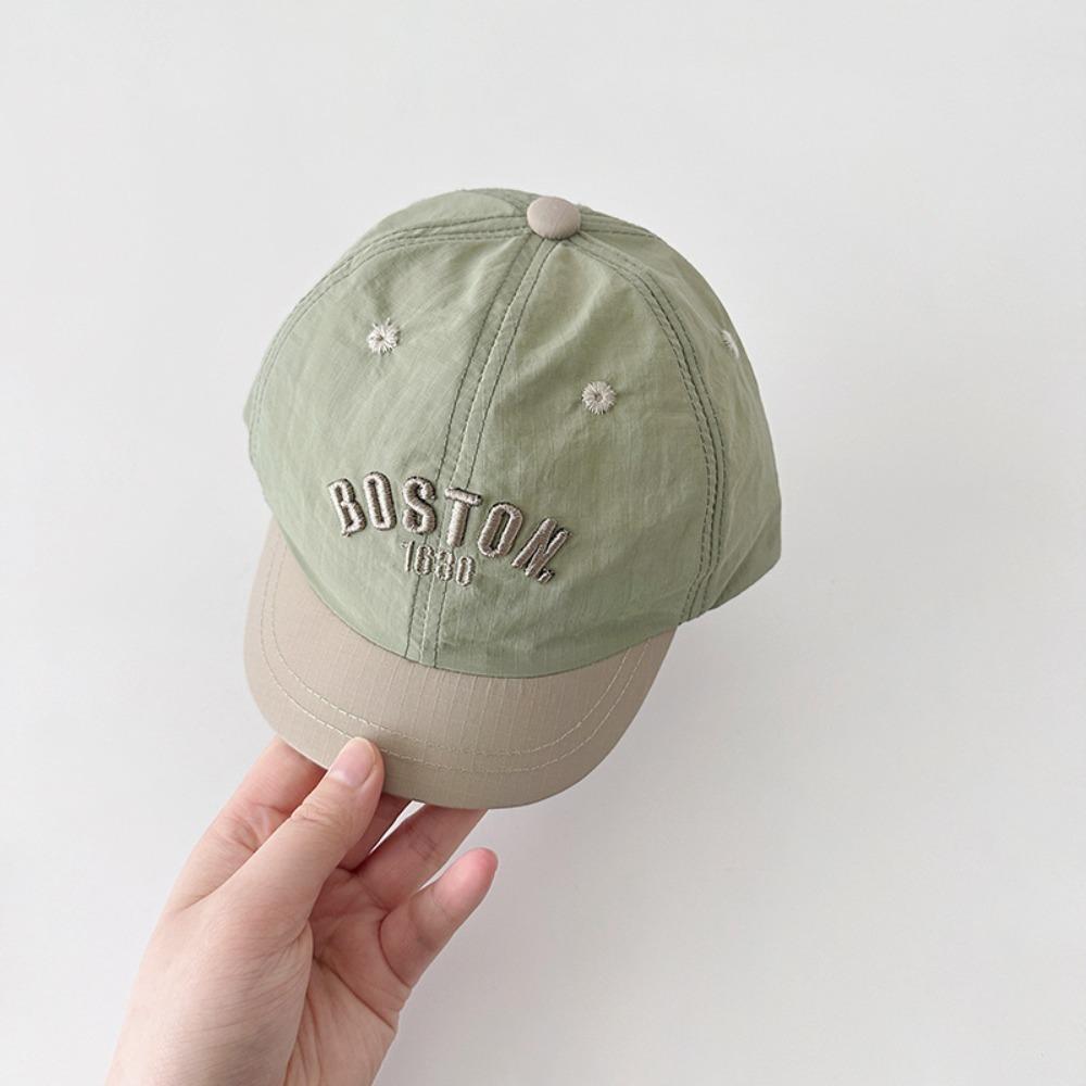 Letter Embroidered Duck Tongue Cap Quick Drying Baseball Cap Retro Summer Hat 6-36Month Kids