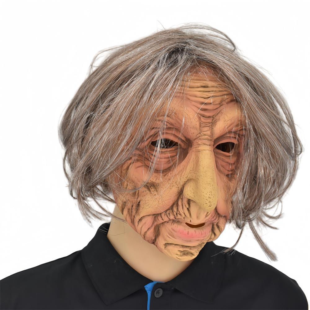 Comical Shorthair Grandmother Latex Mask For Costume Parties And Events