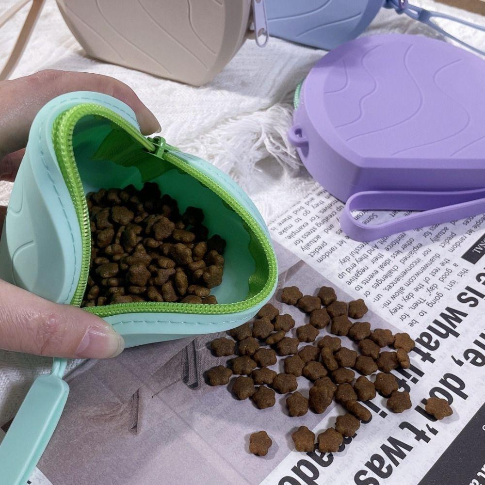 Morandi Color Semicircle Silicone Cosmetic Bag Rectangle Small Item Bag  Outdoor