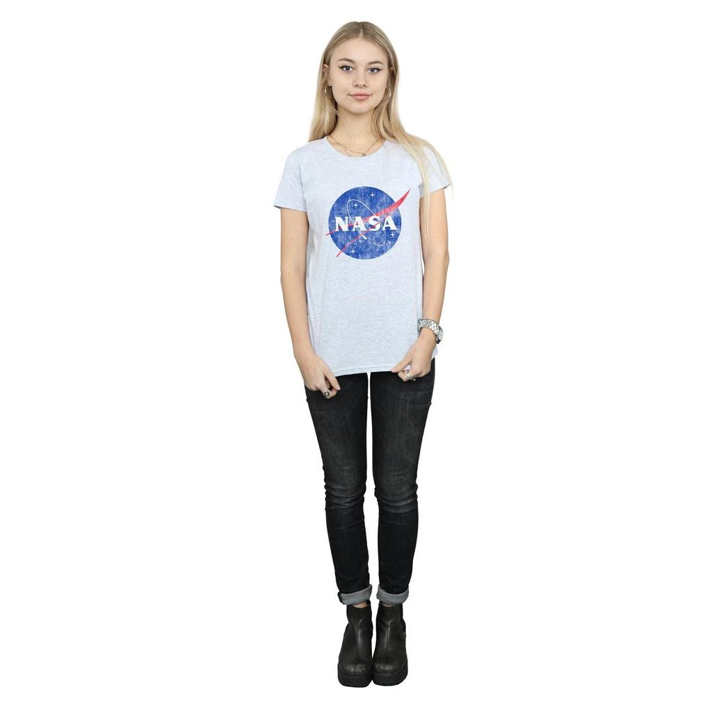 NASA Womens/Ladies Insignia Distressed Logo T-Shirt