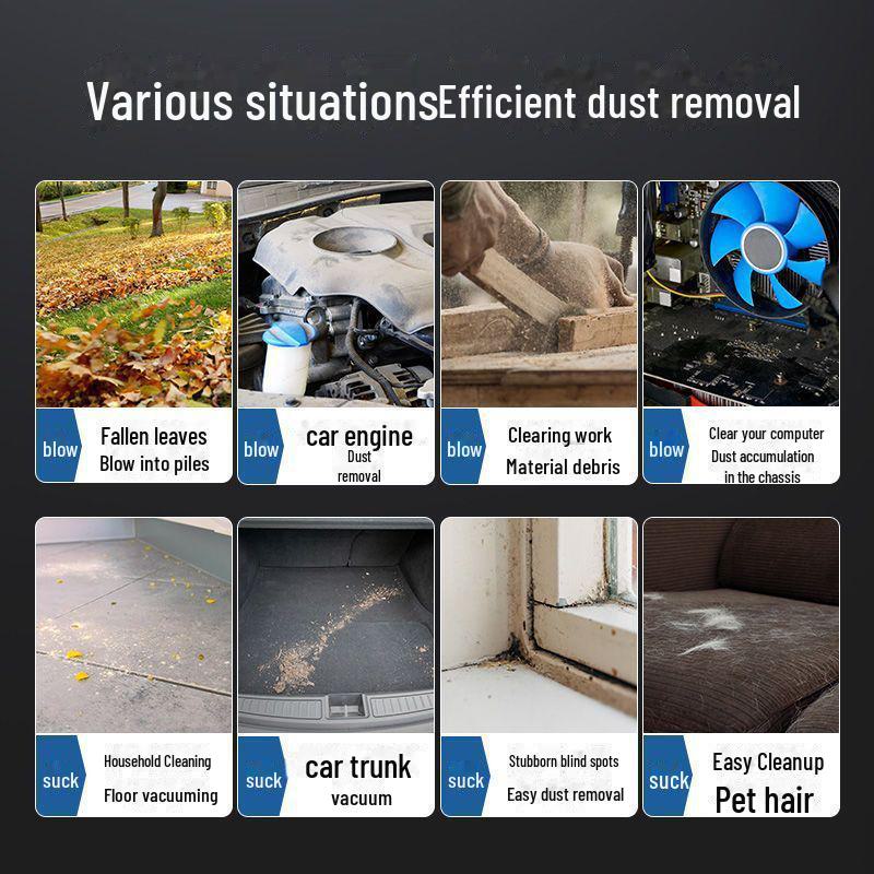 High-Power Rechargeable Lithium Hair Dryer & Industrial Dust Blower