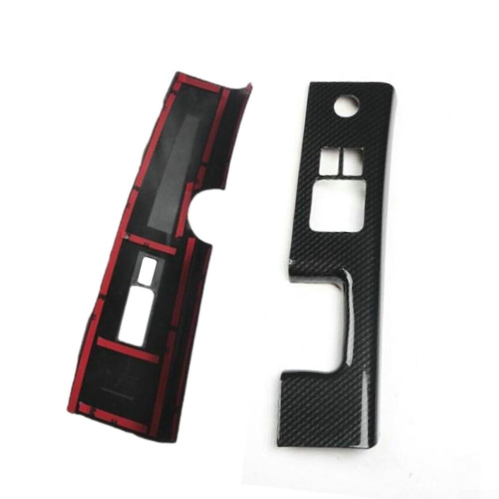 2 db üvegkapcsoló borító ABS autó belső szénszálas új stílus