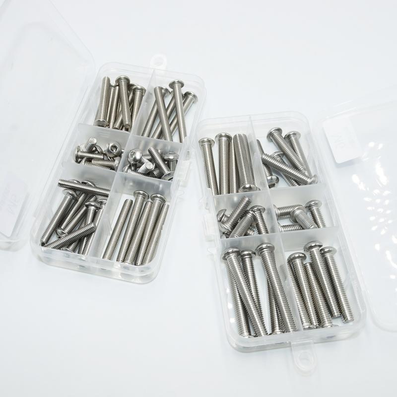 M2 M3 M4 M5 M6 M8 M10 304 Stainless Steel Hexagon Machine Screws Hex Socket Round Head Cap Allen Screw Furniture Fastener Bolt