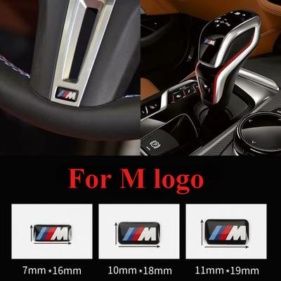 Suitable for BMW Steering Wheel M-mark Interior Sticker 1 3 5 7 Series Logo X1x3x5x6 Wheel Decoration.