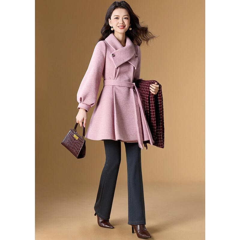 

Meilan Ni Padded Scarf Collar Winter Belted Coat L