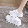 Baotou Half Slippers Women's New Thick Bottom Sandals Hollow Breathable Casual Sports Shoes Thick Bottom Outerwear Sandals