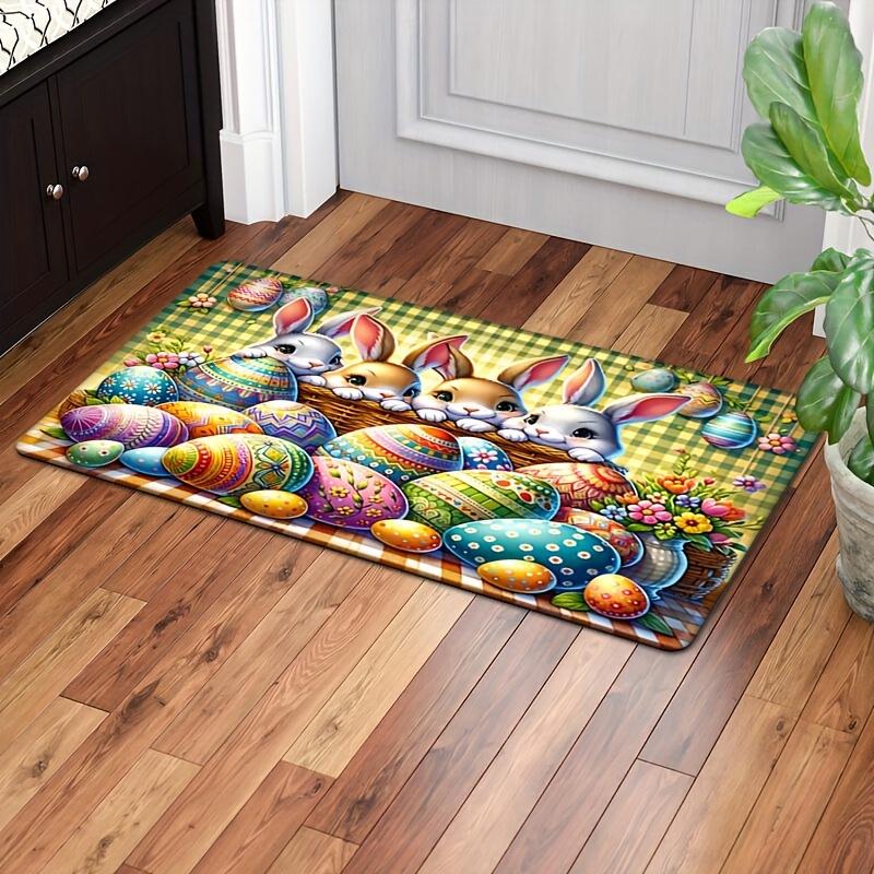 Roztomilý králík velikonoční měkký kuchyňský kobereček proti únavě kuchyňský kobereček voděodolný protiskluzový kobereček sada koberečků na noční stolek savý koberec do kuchyně