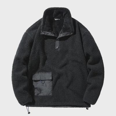 Men's Winter Outdoor Teddy Fleece Pullover Jacket 76J61