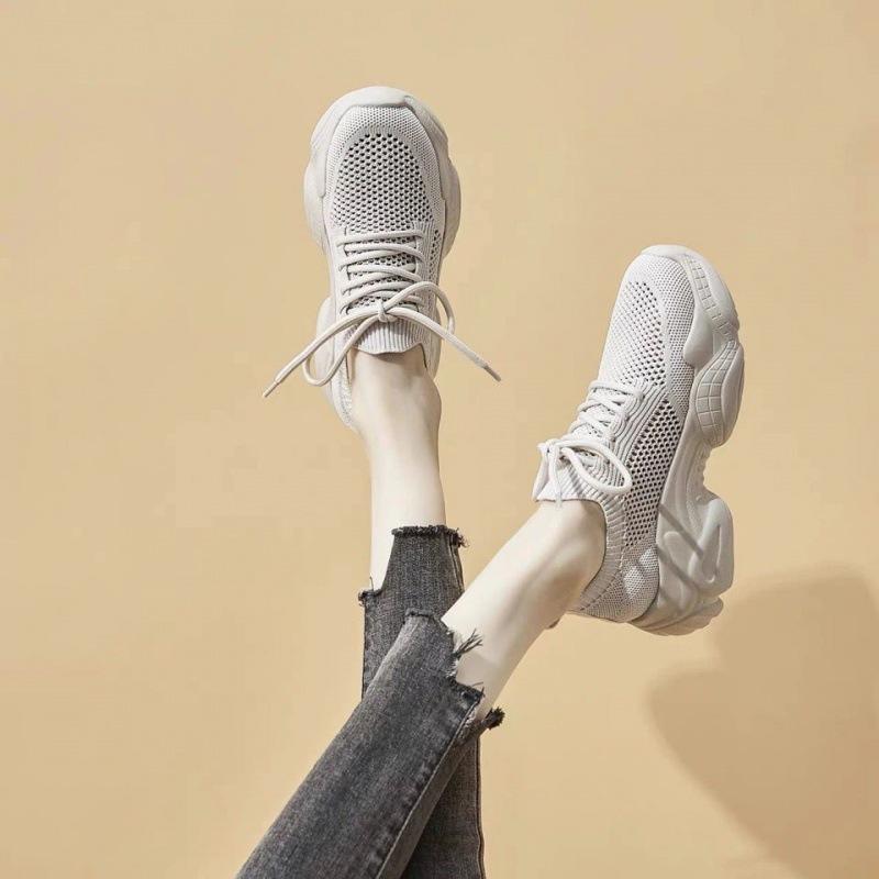 

Летние Новые Сетчатые Дышащие Женские Кроссовки на Толстой Подошве на Все Случаи Жизни, Весенне-Осенние, Модные 35