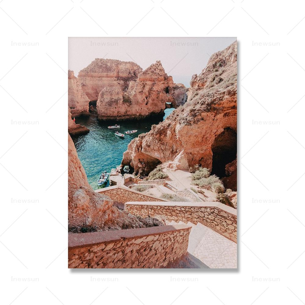 

Средиземноморское побережье, принты, греческие скалы, настенные художественные фотографии, декор пляжного дома, Бохо, плакат с природой, прибрежная Греция, канавская живопись 21x30cm No Framed