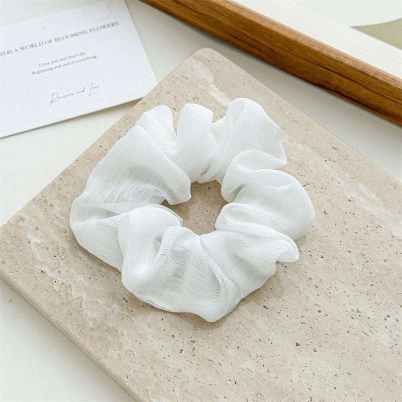 Airy Chiffon Vibe Transparent Texture Hair Ties Macaron Candy Colors Cloud Like Voluminous Headwear Summer Beach Hair Accessories