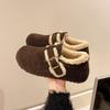 Fashion Autumn Winter Women Shoes Casual Flat Shoes Women Moccasins Soft Loafers Fashion Comfort Warm Plush Slip On Female Cotton Shoes