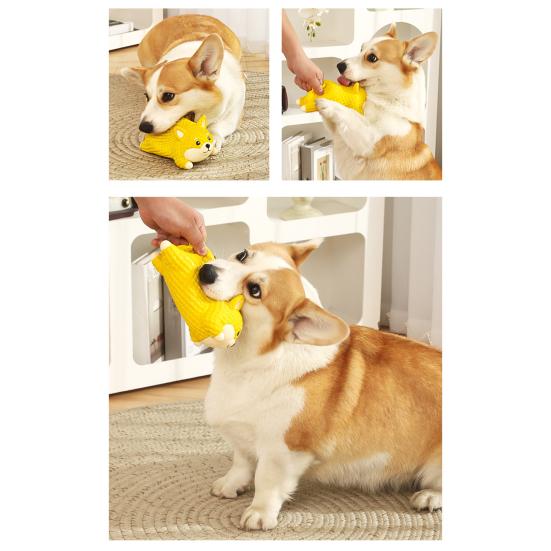Dog Toy High Elastic Latex Bite-resistant Puppies Adult Dogs Chew Toy with Built-in Sound Device Interactive Toy