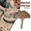 Ginkgo Biloba Leaf Clay Stamp 3D Printed Leaf Pattern Clay Embossing Mold for DIY Crafts Polymer Clay Making