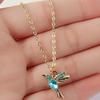Creative and Fashionable Animal Hummingbird Necklace, Shiny and Exquisite Collarbone Chain, Swallow Bird Pendant Necklace