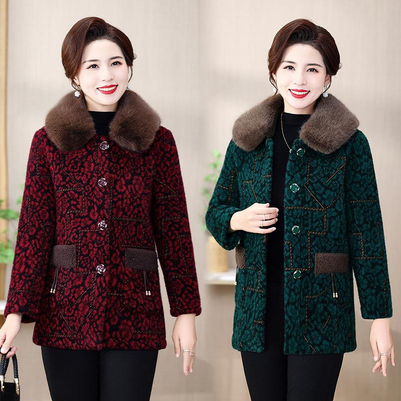 

Новая модная и атмосферная шерстяная куртка для женской одежды, мам среднего и пожилого возраста, осенне-зимний женский топ
