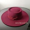 Fedora Hat for Women Men Flat Top Concave Design Autumn Winter Bow Tie Jazz Hat Colorful Unisex Fedora Wide Brim Hat Panama 2022