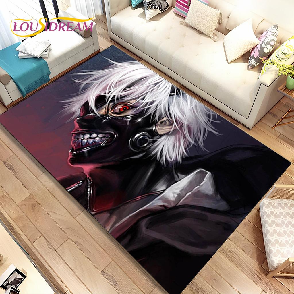 Japan Anime Tokyo Ghoul Cartoon Area Rug,Carpet for Home Living Room Bedroom Sofa Doormat Kitchen Decor,kids Non-slip Floor Mat