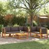 VidaXL 6-Piece Garden Sofa Set with Cushions In Acacia Wood and Rope 3278833