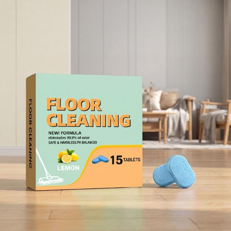 Lemon Note Floor Cleaning Product for Kitchen and Bedroom Tasks, Cleaning Portions for Household Use Each Day Daily