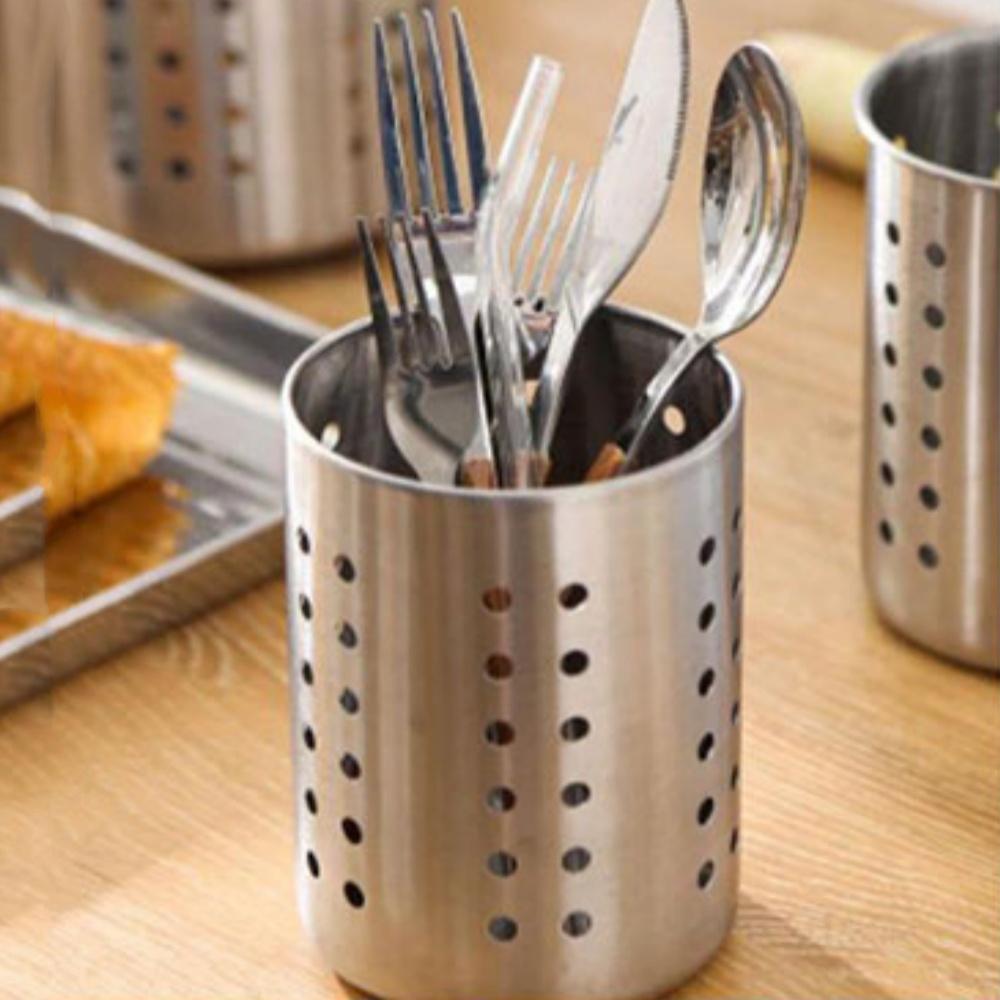 1pc Kitchen Cutlery Utensils Holder Stainless Steel Chopstick Holder Silverware Drying Basket Spoon Draining Basket Chopstick tu
