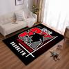Skateboarding Lifestyle Brooklyn Carpet Modern Black Red Design Suitable for Use As an Anti-slip for Living Room Bedroom Sofas