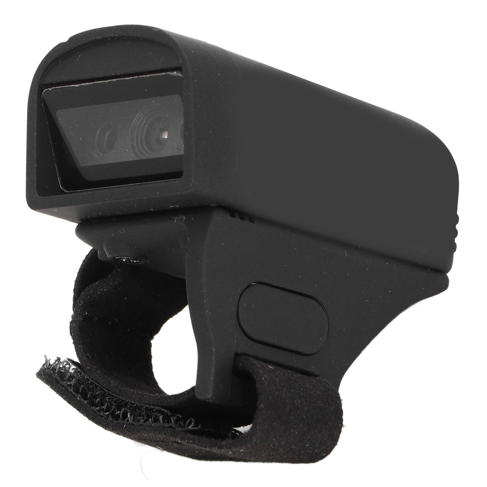 

1D 2D Кольцевой сканер штрих-кода 2.4G Беспроводной Bluetooth CCD Красный светодиод Инструмент для сканирования штрих-кода на палец Встроенный аккумулятор