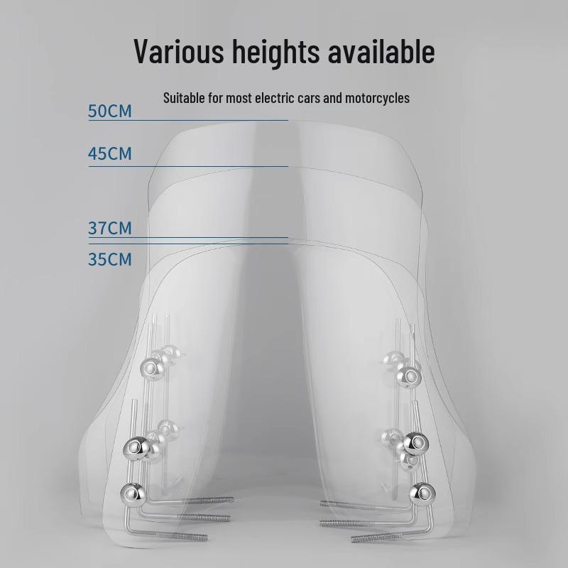 Kryt na čelní sklo s vysokým rozlišením, odolný proti dešti a větru, pro elektrická vozidla a motocykly