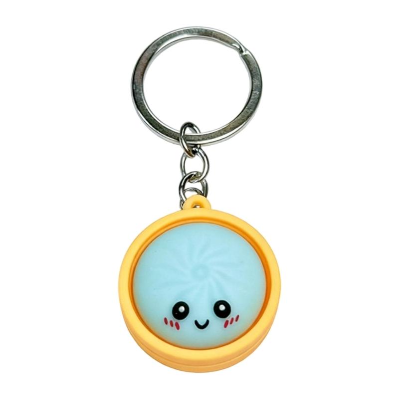 Playful Dim Sum Themed Key Accessory Collection Of 5 Amusing Expression Faces Sturdy Scratch Resistant Material