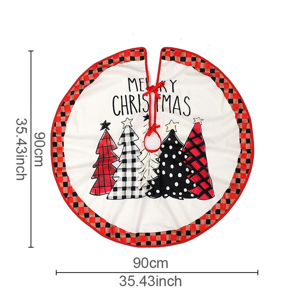 Party Decor Christmas Tree Skirt Merry Christmas Happy New Year Outdoor Blanket Snowman Santa Elk Home Supplies Xmas Floor Cover