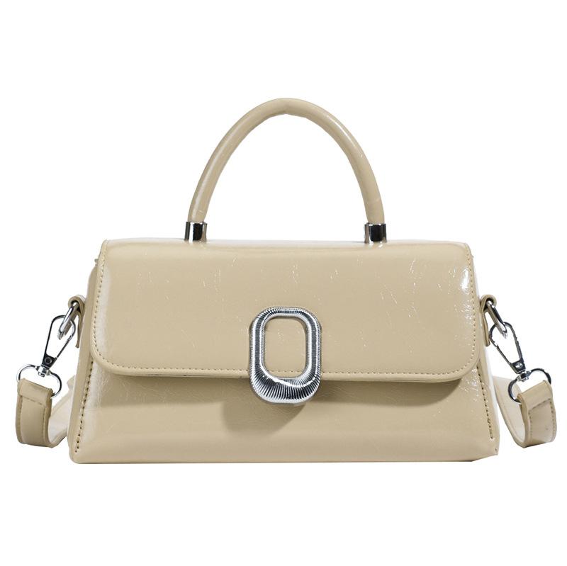 Fashion niche simple temperament PU portable small square bag women's business commuter style high-end sense versatile messenger bag