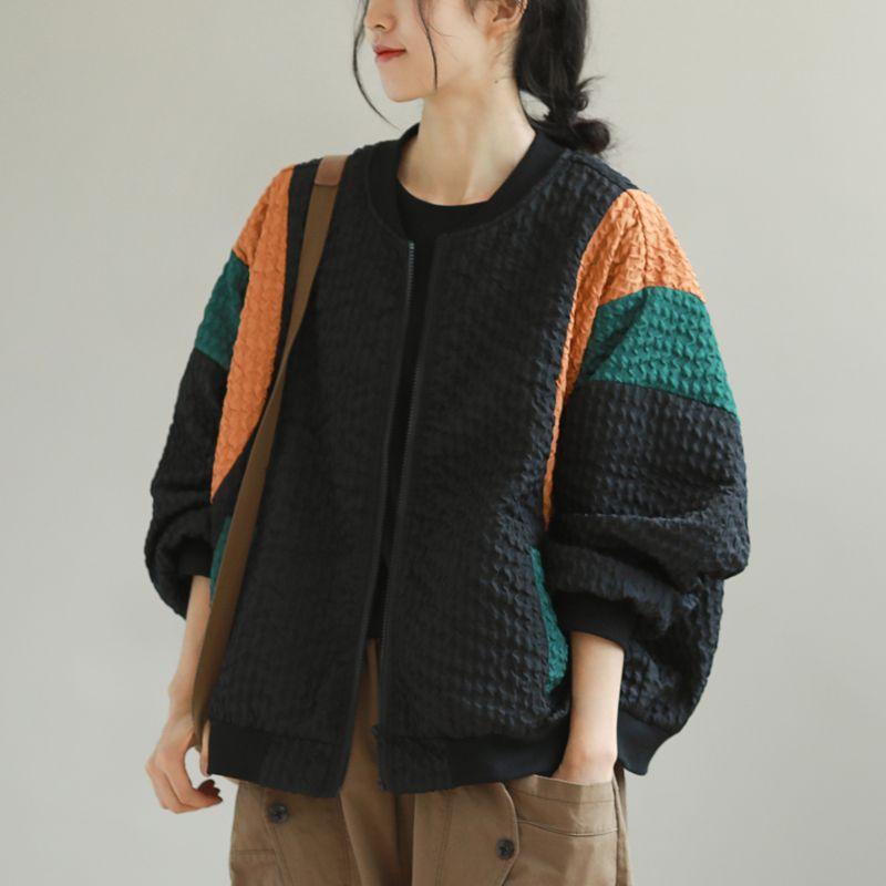 

Женское короткое пальто больших размеров на осень-зиму, в японском стиле, свободное, повседневное, кардиганы, куртки, оверсайз, пэчворк, топы XXL