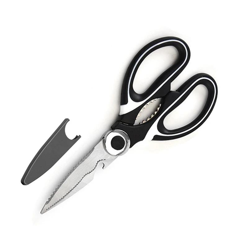 Multipurpose Kitchen Shears Stainless Steel with Cover Sharp Heavy Duty Scissors for Cutting Fish Meat Poultry Herbs Bones