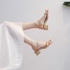 8148-5 Summer New Thick Heel Internet Celebrity Explosion Small Heel Summer Women's Shoes Korean Version of Simple Sandals