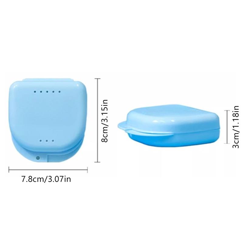 1/5 Pcs Denture Tray Box With Mirror Dental Retainer Box Case Plastic Teeth Container Denture Box False Teeth Protective Case