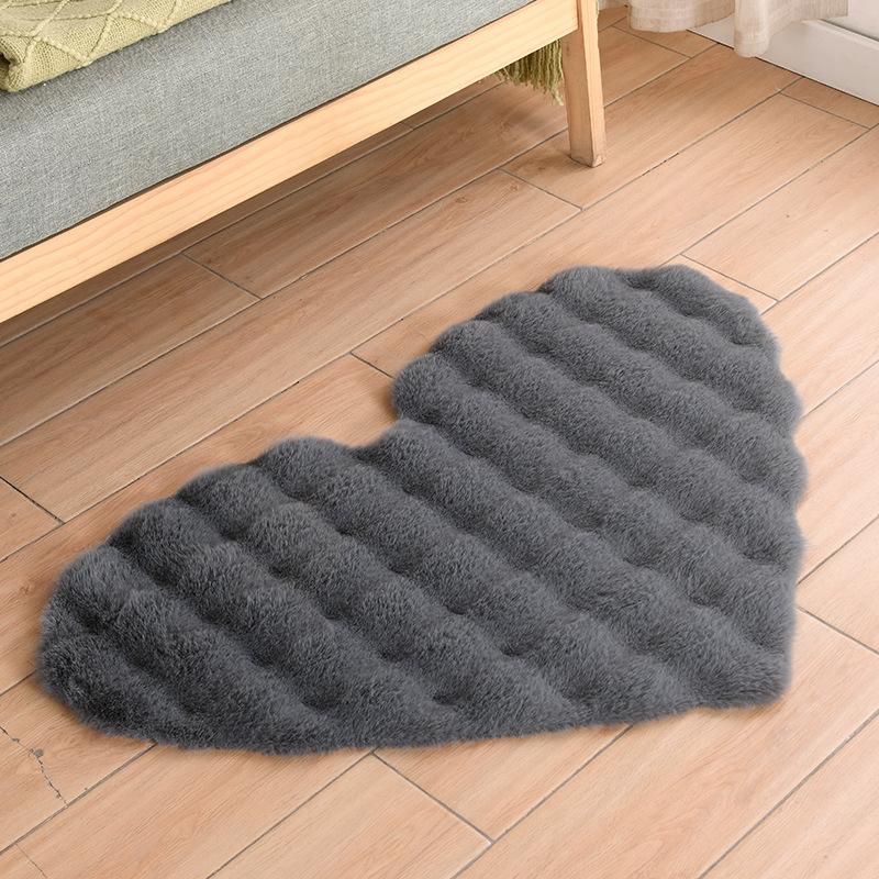 Carpet Soft Plush Bedroom Heart Bedside Mat Rug Sofa Cushion Indoor Rugs Seat Cushion Carpet for Living Room Dropship