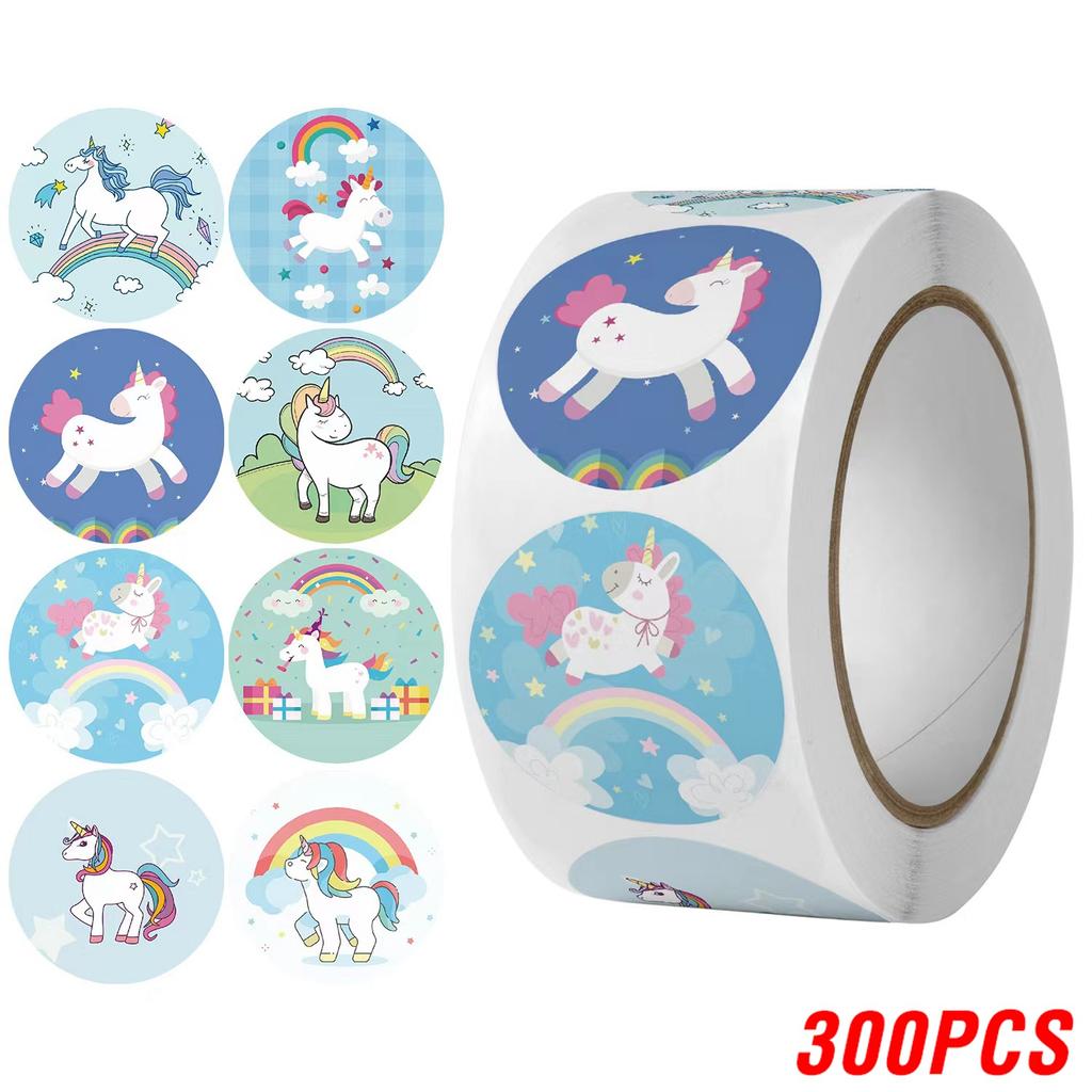 100-500pcs Cute Cartoon Animal Stickers Kids Rewards Labels Encouragement Scrapbook Decorative Stationery Stickers