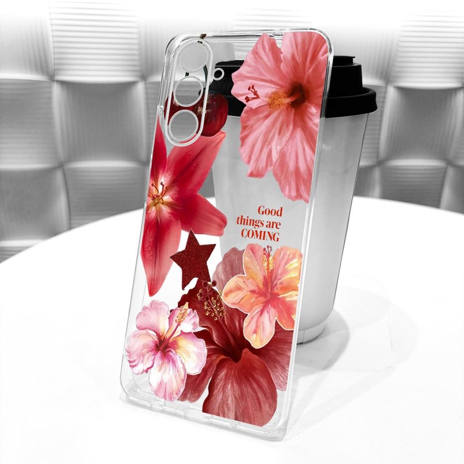 Etui do Samsung Galaxy M55 SM-M556B Nowe Kwiaty Motyl Malowane Pokrowiec Miękki Silikonowy Etui Do Samsung M55 M 15 Galaxy M15 Torby