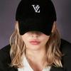 VARZAR 3D Monogram Logo Corduroy Overfit Ball Cap Black