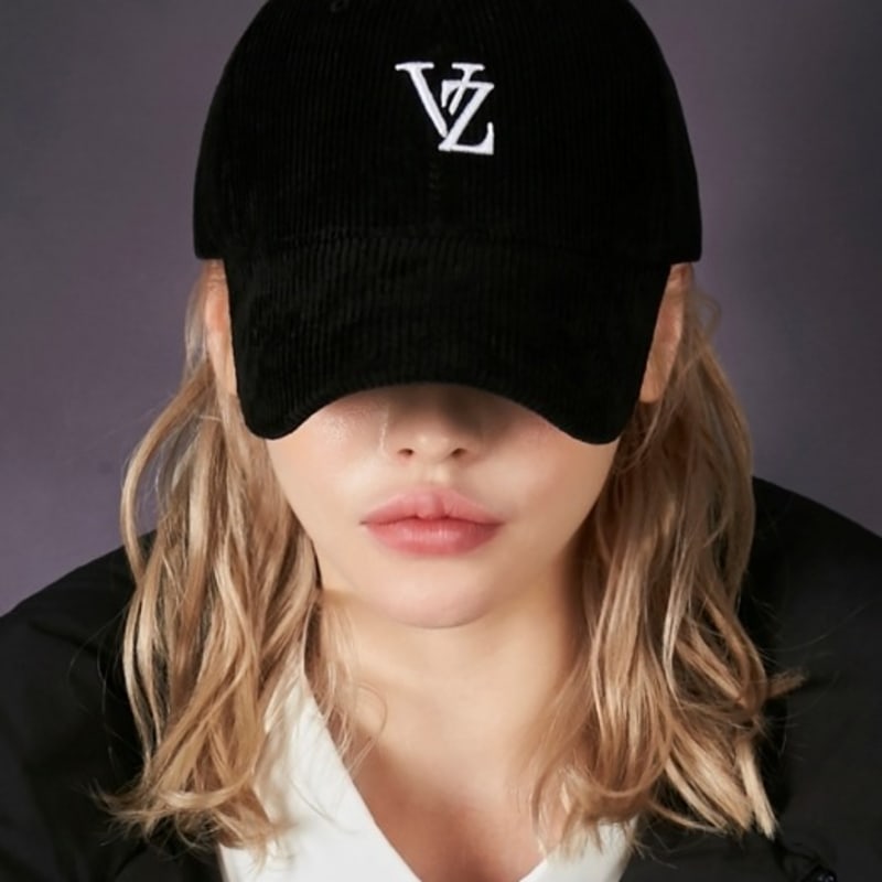 

VARZAR 3D Monogram Logo Corduroy Overfit Ball Cap Black FREE
