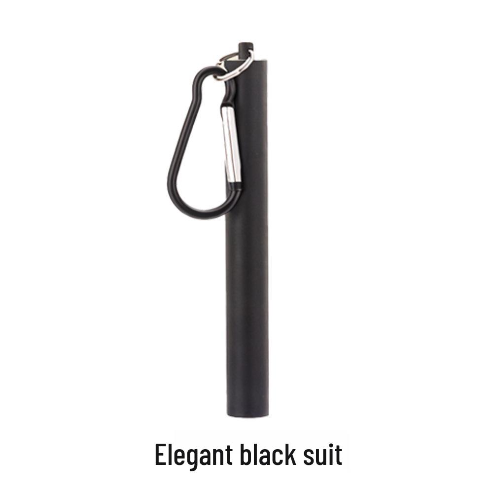 Foldable 304 Stainless Steel Telescopic Straw Set with Aluminum Tube for Outdoor Use