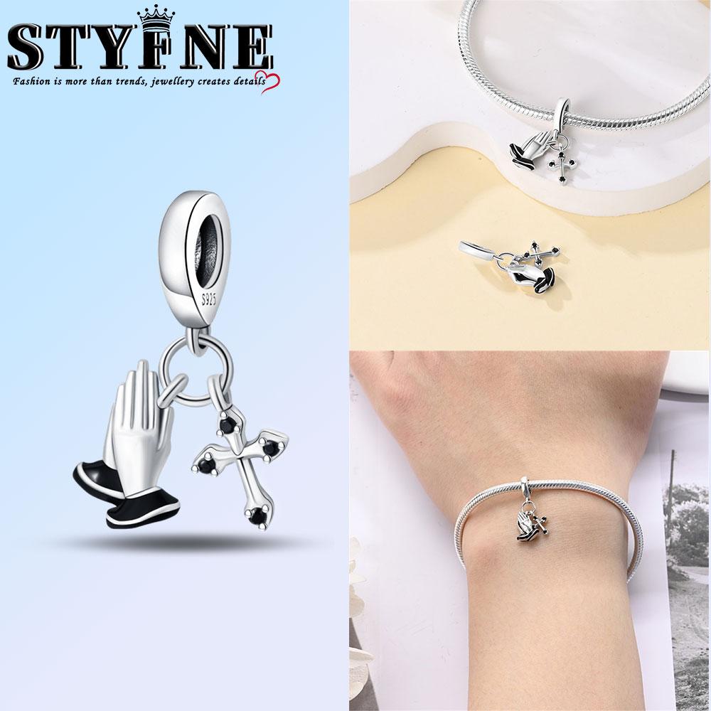 Classic Copper Holy Angel Cross Charms Beads Pendants For Women Fit Original Bracelets Diy Jewelry Gift