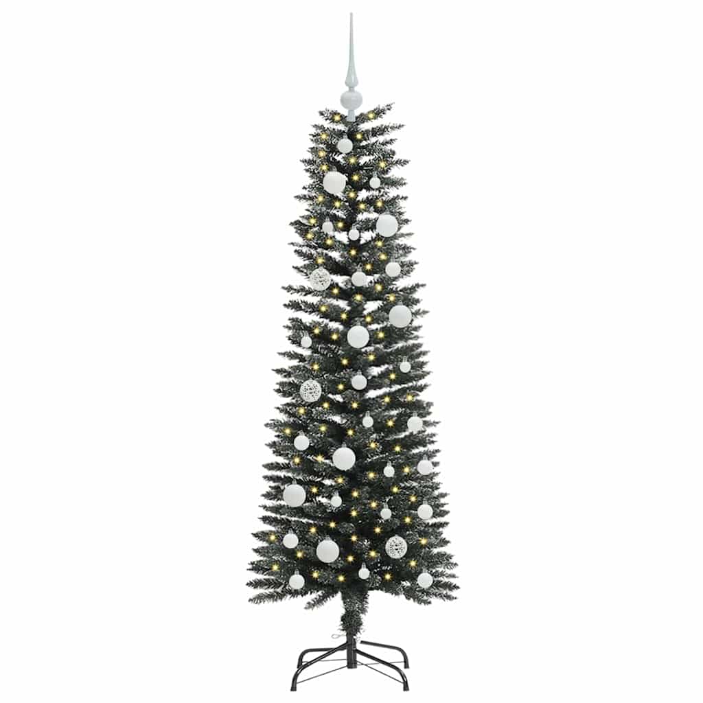 Artificial Christmas Tree with 150 LEDs and Stand Green 120 cm