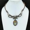 Malingano Jasper Necklace Handmade Jewelry, 999 Copper Wire Wrapped Necklace Designer Gemstone Jewelry Adjustable Chain Necklace