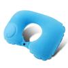 U Shape Neck Cushion Automatic Air Inflatable Pillow Compress Ring Pillow For Airplane Car Outdoor Travel Flocking Milk Fiber