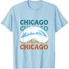 Chicago Cloud Gate Sculpture Vintage Retro Travel Souvenir T-Shirt