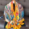 180*90cm muffler fashion Luxury Brand Scarf Women New Style Fashion Color Matching Print Silk Lady Popular Headcloth Beach Shawl